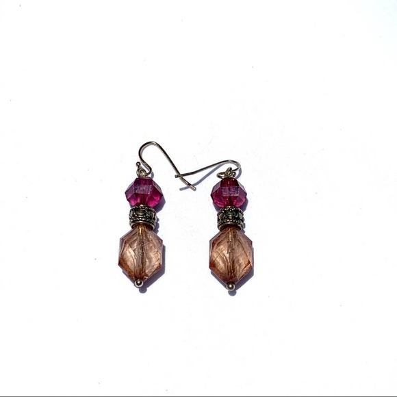 Fashion Jewelry Jewelry - Beaded Dangle French Wire Earrings Coral & Pink